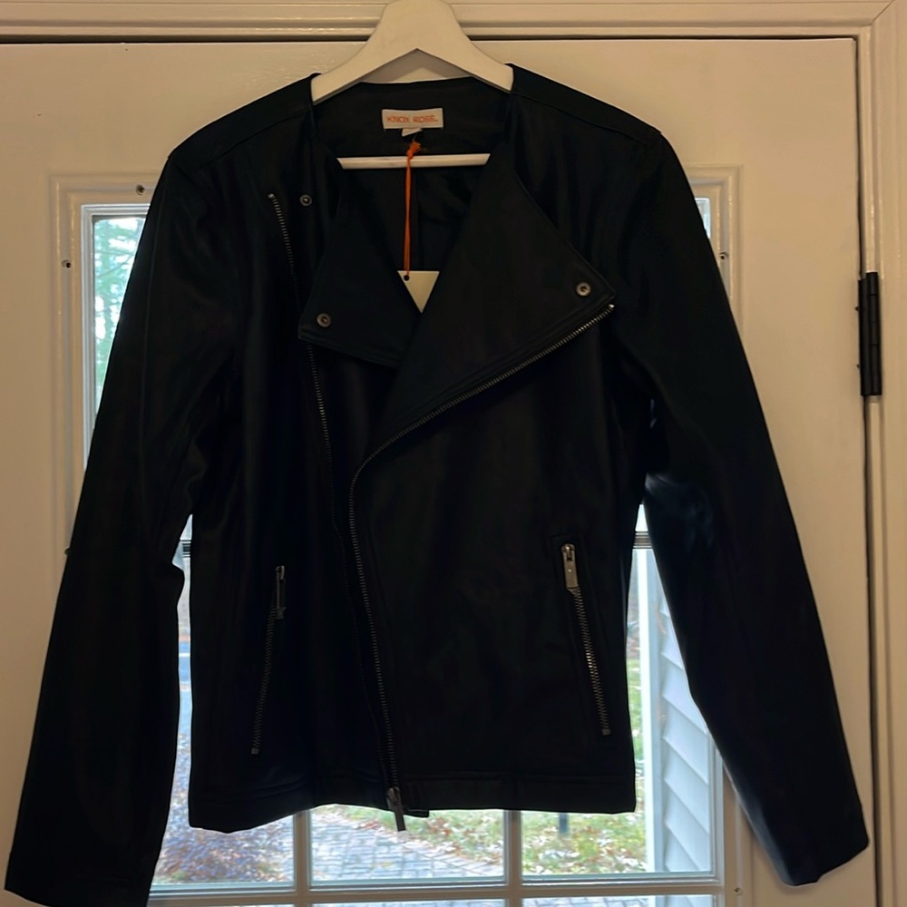 NWT Knox Rose Vegan leather jacket, Small, black